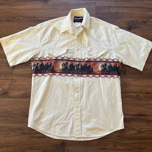 Wrangler Other - Wrangler Western Short Sleeve Pearl Snap Shirt